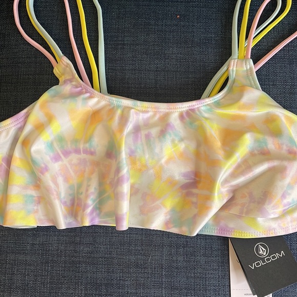 Volcom Girls Bikini Top Sz 14 - Picture 2 of 5